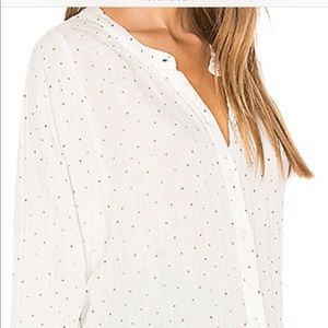 Sundry White Gauzy Blouse L